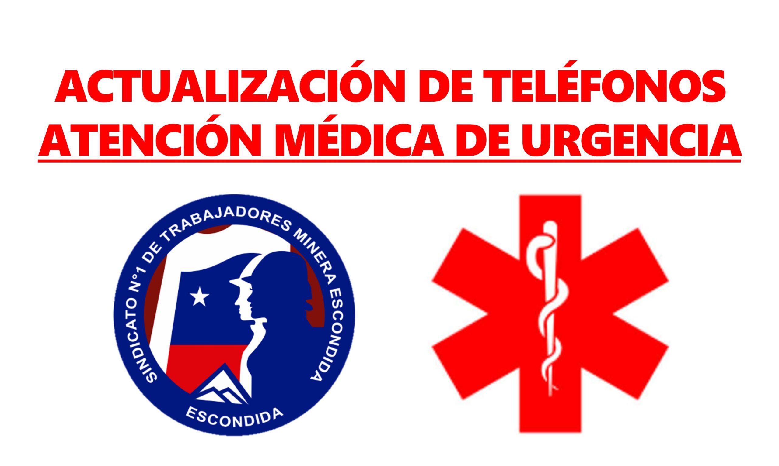ACTUALIZACIÓN DE NÚMEROS DE TELÉFONO DE LA ATENCIÓN MÉDICA DE URGENCIA.